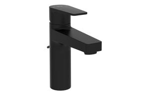 VitrA Flow Square Large Basin Mixer w/Waste Lever - Matt Black